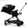 Barnvagnar# V9 Baby Walking Artifact Walking Barnvagn High Landscape kan sitta Lie platt lättvikt och vikbar fyrhjulig barnvagn Q231215