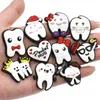 Hot Sale 1st Dentist Nurse Teeth Teeth Health Shoe Charms Tillbehör för Croces Boys Girls Kids Women Christmas Party Favors Gifts