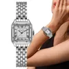 Наручные часы Роскошные женские часы 2023 Простые квадратные римские часы с римским календарем Кварцевые часы Модные женские часы с ремешком из нержавеющей стали