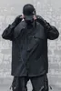 Herrspårar yamamoto stil mörk blixtlås design skjorta för män hösten retro enkel lös asymmetriskt mode