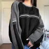 Women's Hoodies Vintage 90s Graphic Oversized Womens Sweatshirt Crewneck Aesthetic Long Sleeve Pullover Tops Preppy Tracksuits