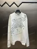 Xinxinbuy 2024 Men Designer Hoodie Sweatshirt Letter Letter Rainbow Embroidery Long Sleeve Women Blue Black White Gray S-3XL