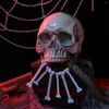 Naszyjniki wiszące 2PCS Halloween Symulacja Naszyjnik Unikalny kreatywny plastikowy łańcuch Choker Decor