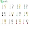 Colorful CZ Crystal Hoop Earrings Set 925 Sterling Silver Huggies Earrings for Women Skinny Rainbow Classic Charming190z