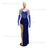 Urban Seksowne sukienki Rhinestone Slit Mesh Evening Sukienka 2023 Bodycon koktajl damskie sukienki urodzinowe