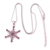 X7 tom de prata cristal neve pingente colar 18 floco de neve inverno natal férias jóias gota 288l