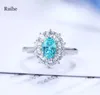 Anéis de casamento Vintage 925 Prata 138 Paraiba Lab Grown Gemstone Senhoras Moda Jóias Atacado Mulheres Personalizadas 231212