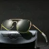 Óculos de sol com caso aviação ao homens designer óculos de sol para masculino exército americano militar lente de vidro óptico carton2996