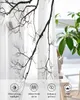 Cortina estilo chinês árvore inverno pássaro reflexão cortinas transparentes para sala de estar janela voile tule cortina cortinas decoração de casa 231213
