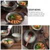 Servis uppsättningar keramiska japanska ramen skålsoppa nudel som serverar för udon pho sallad pasta 7- tum