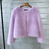 Frauen Pelz Elegante Feste Flauschige Kurze Jacke Frauen Mode Lange Ärmel Lose Warme Faux Mantel 2023 Herbst Winter Dame high Street Outwear