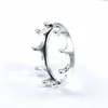Authentic 925 Sterling Silver Sparkling Polished Crown Ring For Women Wedding Party Europe Fashion Jewelry