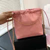 Tasarımcı Omuz Çantası Crossbody Lüks Torbalar Tote Çanta Yeni SS Mini Çöp Çanta El Metal Met Metnapları Su Kova Çantası Çantalar Tasarımcı Kadın Çanta Elçi Çantası