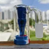 14 mm 90 ° glazen asvangerkom voor bong waterpijp shisha met siliconen container