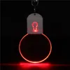 Porte-clés Led 3D en acrylique vierge, veilleuse colorée RGB, lampe suspendue, décoration de mariage et de noël, cadeau à faire soi-même