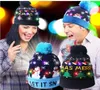 Cappello illuminato a LED Beanie lavorato a maglia con luci colorate Natale unisex invernale da neve3610970