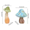 Garden Decorations Resin Mushroom Figurine Decorative Ornament Crafts Model Supplies For Year Birthday Wedding Party Decor Dropship