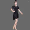 Stage Wear Fringe Latin Dance Dress Women Tango Salsa Rumba Modern Costumes Great Gatsby Vintage Party