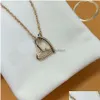 Stud Womens Mens Designer Love Pendant Necklace Luxury Women Jeweley Bracelet L Letter With Gold Chain Drop Delivery Jewelry Earrings Otqf4