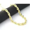Collana da uomo con maglie a catena in corda con taglio a diamante SPESSORE 7 mm placcato oro giallo 10k 24 339A