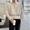 Men's Sweaters 2023 Round Ne Textured Simple Knitting Long Sleeve Loose Retro Wool Sweater Fashion Pullover 4 Color Coats M-3XLephemeralew