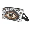 Kosmetiktaschen Magic Eyes Charm Make-up-Tasche für Frauen Reiseveranstalter Kawaii Black Evil Eye Amulett Boho Muster Aufbewahrung Toilettenartikel