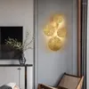 Wall Lamps Sconce G4 Bulbs Copper Led Lustre Gold Lotus Leaf Interior Light Vintage Retro Bedside Living Room Art Decor Home Lamp