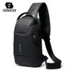 Fenruien New Men Multifunctional Chest Bag TSA Anti-Theft Large Capacity Shoulder Bag USB Charging Waterproof Crossbody Bag K713185o