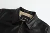 Men's Leather Faux Leather Men's Top layer Genuine Leather Jacket Military Pilot Jackets Air Force A2 Lapel Retro Rub Color Tooling Short Large Coat 231213