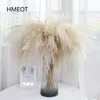 Pampas Grass Home Decor Reed Whisk Flor Seca Margarida Arranjo De Casamento Plantas De Natal Material Flores Artificiais 25 Pçs / Lote 2235z