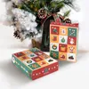 Gift Wrap 2Pcs Christmas Box 12Grid DIY Kids Countdown Advent Calendar Poked With Finger Surprise 2024 Year Gifts Decoration