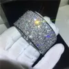 Luksusowa dama Bangle Cuff 5a Cubic Crirconia Białe złoto wypełnione imprezą Brzecelet Brzesko dla kobiet Wedding Accessaries 329p