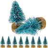 Juldekorationer 24 datorer Sisal Tree Mini Faux Plants Tablett PVC Party Decorative Supplies