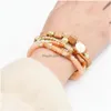 Frisado Boho Moda Quatro Camadas Cadeias Étnicas Personalizadas Cristal Acrílico Beads Pulseiras Bangles para Mulheres Festa de Casamento Jóias Drop Deli Dhv7C