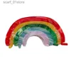 Hoofddeksels Haaraccessoires Koreaanse niche Halfronde stiksels Eenvoudig geluk Regenboog Azijnzuur Shark Clip Pony Cl Hoofddeksels Haaraccessoires voor meisjesL231214