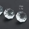 Ljuskrona Crystal 14mm 10st 3D Octagon pärlor ersätter delar hängande hängande prisma solfångare lös pärla diy smycken gör