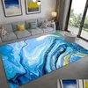 Carpets Abstract Blue Marble Carpet 3D For Living Room Nordic Style Rug Beside Table Rec Chair Mat Water Absorption Bath Floor 22030 Dhltl