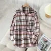 Frauen Blusen Shirts 2023 Frühjahr Neue Frauen Plaid Shirts Lose Blusen Und Tops Langarm Dame Kariert Weibliche Kleidung outwear YQ231214