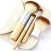 Ben spazzole per trucco da 4 pezzi maniglia di bambù con ombretto borse set di pennelli cosmetici basket portatile correttore professionale kabuki blush