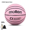 Balls Molten Size 5 6 7 Basketballs Pink Blue PU Indoor Outdoor Standard Basketballs for Women Youth Man Official Training Match Balls 231213