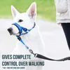 Dog Collars Adjustable Nylon Muzzle Anti-barking Anti-bite Harness Head Collar Halter Training Leash Pet Supplies