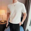 Heren T-shirts Comfortabele Ronde Kraag Korte Mouw Katoen Voor Mannen Kleding 2023 Alle Match Mode Losse Casual T-shirt Homme Sale