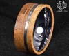 Bague de mariage en tungstène pour hommes, 8mm, avec baril de whisky, bande brossée en bois, 75190752417541