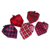 Vêtements pour chiens Coton Doux Bandana Saliva Serviette Triangle Écharpe Double Plaid Chat Et Animaux De Compagnie Acessorios