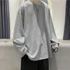 メンズドレスシャツ100％コットン特大男性の女性Tシャツの男性長袖純粋な色の男性TシャツTシャツ男性女性トップ231214