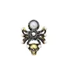 Обручальные кольца Нишевый дизайн в стиле ретро с имитацией жемчужного кольца-паука, винтажное открывающееся кольцо, регулируемое панк-инс, блоггер, повседневное ношение ювелирных изделий, подарки 231214