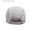 Ballkappen Männer Schnell trocknende Mesh-Baseballmütze Sommer Atmungsaktive Outdoor-Sport Sonnencreme Sonnenblenden Mode Geometrischer Druck Männliche Snapback-Hüte YQ231214