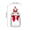 Kitchen Storage Organization 1pc Christmas Glass Candy Jars Cute With Lids Dried Fruit Snack Airtight 231213