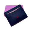Women's Slim Id Card حامل Wallet Pouch Classic Black عالية الجودة حقيقية جلدية صغيرة صغيرة الحب الائتمان بطاقة أزياء جديدة C232U