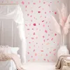 Różowy kolor lastrazo wzór naklejek ścienny do salonu dziewczyna sypialnia dekoracyjne naklejki ścienne wystrój domu tapeta murale pvc